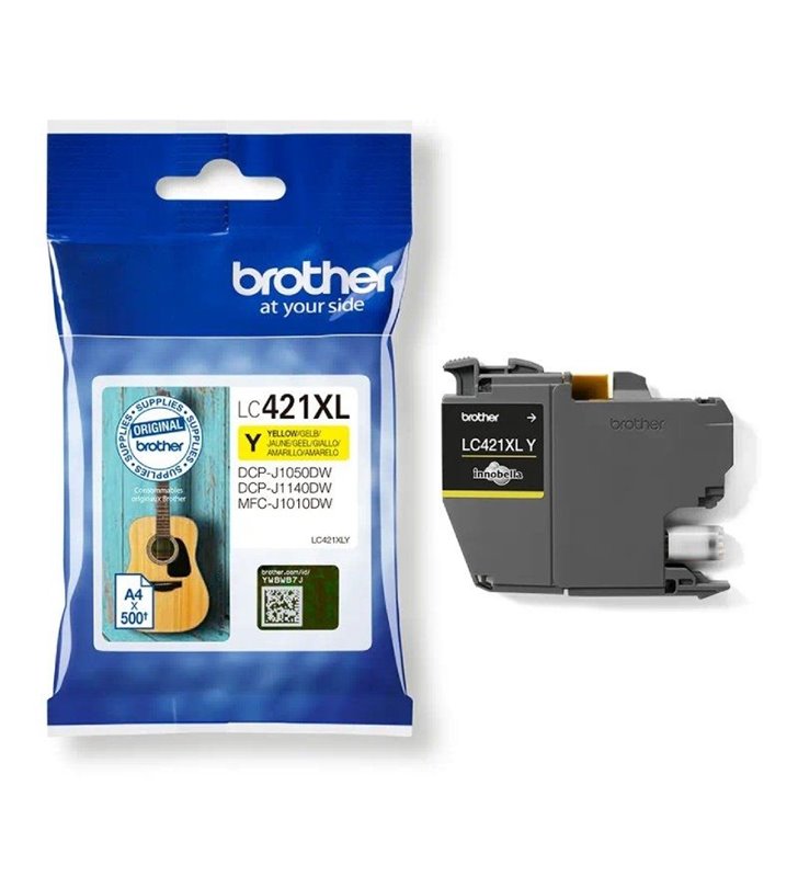 Cartucho de Tinta Original Brother LC421XL Alta Capacidad/ Amarillo