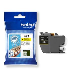 Cartucho de Tinta Original Brother LC421/ Amarillo