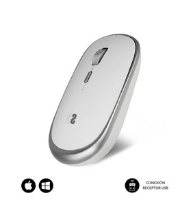 Ratón Inalámbrico Subblim Wireless Mini/ Hasta 1600 DPI/ Plata