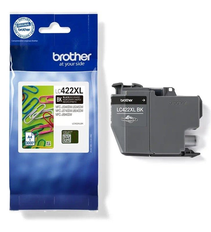 Cartucho de Tinta Original Brother LC-422 XL Alta Capacidad/ Negro
