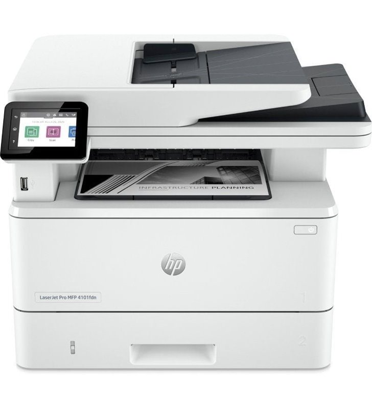 Multifunción Láser Monocromo HP Laserjet Pro 4102FDW WiFi/ Fax/ Dúplex/ Blanca