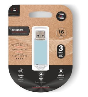 Pendrive 16GB Tech One Tech Basic USB 2.0/ Azul Cielo