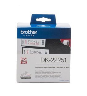 CINTA CONTINUA DE PAPEL TÉRMICO BROTHER DK22251 - ANCHURA 62MM - BOBINA 15.24M