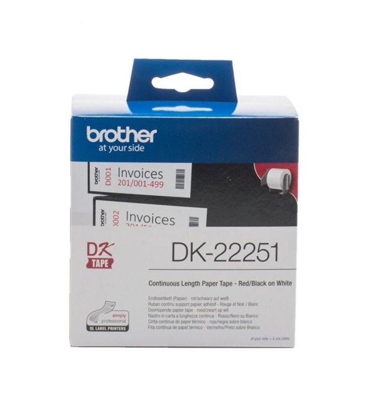 CINTA CONTINUA DE PAPEL TÉRMICO BROTHER DK22251 - ANCHURA 62MM - BOBINA 15.24M