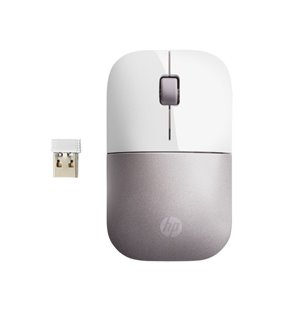 Ratón Inalámbrico HP Z3700/ Hasta 1200 DPI/ Blanco y Rosa