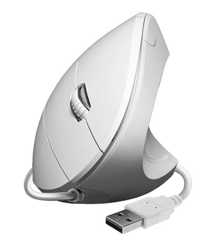 Ratón Ergonómico Subblim Glide Vertical Ergo Wired/ Hasta 1600 DPI/ Blanco