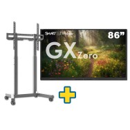SMART Board GX086-V3 86" + SOPORTE MIF FLEX R MOVIL PANTALLAS INTERACTIVAS 32" - 98" BLANCO MAX 100KG