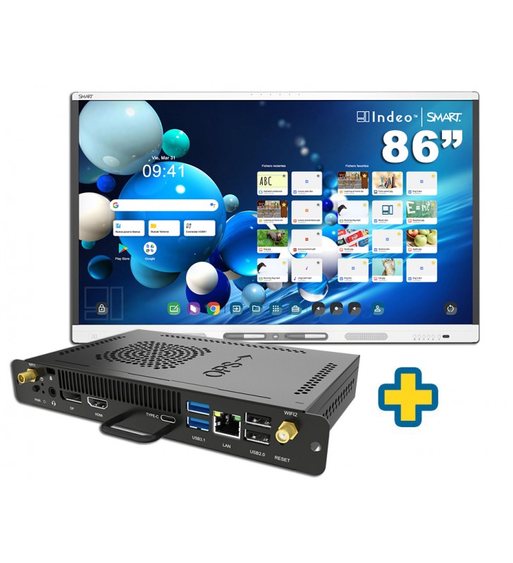 SMART Board MX286-V5 86" + OPS INTEL I5-1335U 32GB RAM 1TB HD WIN11 PRO