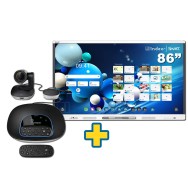 SMART Board MX286-V5 86" + CAMARA LOGITECH GROUP CON ENFOQUE AUTOMATICO