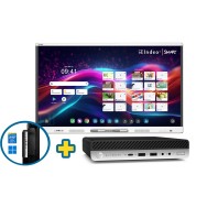 SMART Board MX265-V5 65" + ORDENADOR HP PRODESK 600 G5 I5-9500T 8GB NVME 256GB WIFI Mini WIN 11 PROF. 64BIT EDUCACION OCASIÓN