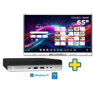 SMART Board MX265-V5 65" + ORDENADOR HP ELITEDESK 800 G4 I5-8500T 16GB NVMD 256GB WIFI Mini WIN 11 PROF. 64BIT EDUCACION OCASIÓN