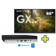 SMART Board GX086-V3 86" + ORDENADOR HP ELITEDESK 800 G4 I5-8500T 16GB NVME 256GB WIFI Mini WIN 11 PROF. 64BIT EDUCACION OCASIÓN