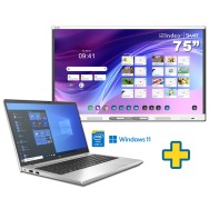 SMART Board MX275-V5 75" + PORTATIL HP PROBOOK 640 G8 I5-1145G7 14" FULL HD 8GB SSD 256GB WINDOWS 11 EDUCACION OCASIÓN