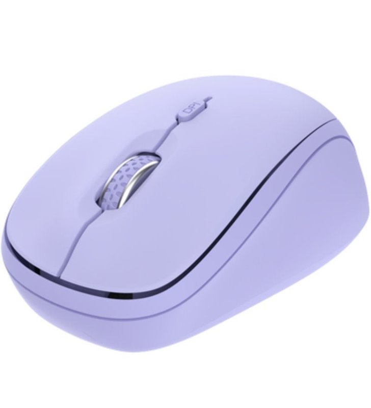 Ratón Mini Inalámbrico Trust Yvi+ Multidispositivo/ Hasta 1600 DPI/ Purpura