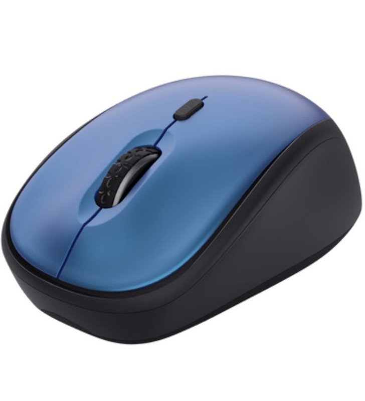 Ratón Mini Inalámbrico Trust Yvi+ Silent/ Hasta 1600 DPI/ Azul