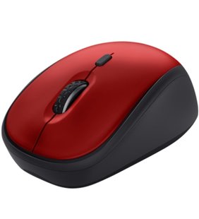 Ratón Mini Inalámbrico Trust Yvi+ Silent/ Hasta 1600 DPI/ Rojo