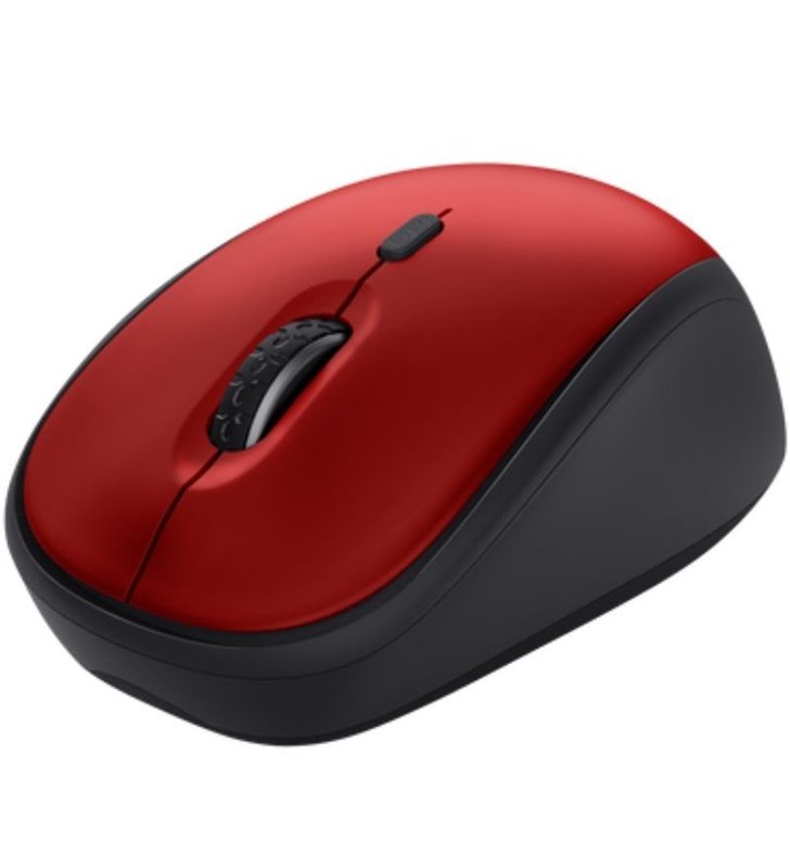 Ratón Mini Inalámbrico Trust Yvi+ Silent/ Hasta 1600 DPI/ Rojo