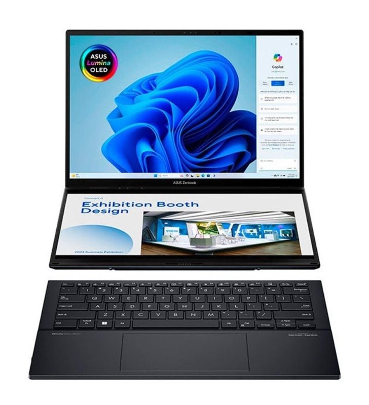 Portátil Convertible Asus ZenBook Duo OLED UX8406CA-PZ152W Intel Core Ultra 9-285H/ 32GB/ 1TB SSD/ 14'+14' Táctil/ Win11