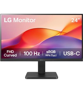 Monitor Curvo LG 24U421A-B 23.8'/ Full HD/ Negro