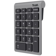 Teclado Numérico Inalámbrico Trust Xalas Wireless/ Plata