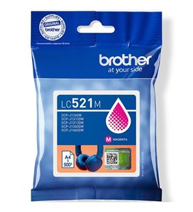 Cartucho de Tinta Original Brother LC521M/ Magenta