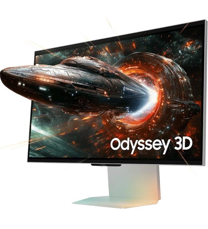 Monitor Gaming Samsung Odyssey 3D G90XF S27FG904XU 27'/ 4K/ 1ms/ 165Hz/ 3D/ Multimedia/ Regulable en altura/ Plata