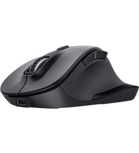Ratón Ergonómico Inalámbrico Trust Fyda Multidispositivo/ Batería recargable/ Hasta 2400 DPI
