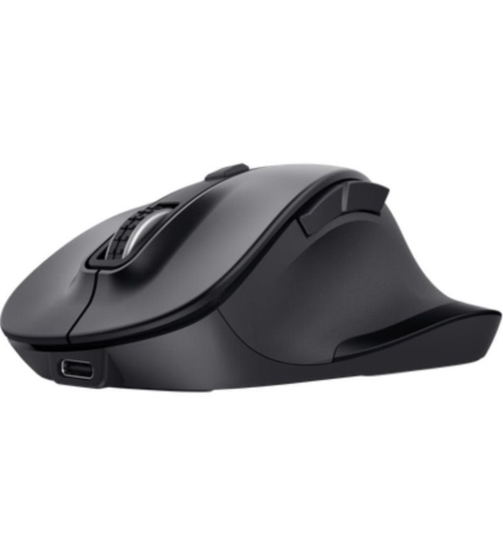 Ratón Ergonómico Inalámbrico Trust Fyda Multidispositivo/ Batería recargable/ Hasta 2400 DPI