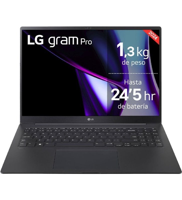 Portátil LG Gram Pro 16ZD90SP-A.AX78B Intel Core Ultra 7-155H/ 32GB/ 1TB SSD/ GeForce RTX 3050/ 16'/ Sin Sistema Operativo