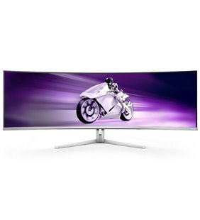 Monitor Gaming Ultrapanorámico Curvo Philips Evnia 8000 49M2C8900L 49'/ Dual QHD/ 0.03ms/ 144Hz/ OLED/ Multimedia/ Blanco