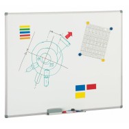 Pizarra acero vitrificado blanco Mate 122x100. Indicada para proyección