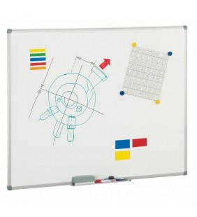 Pizarra acero vitrificado blanco Mate 122x244. Indicada para proyección