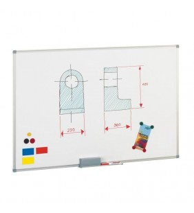 Pizarra acero lacado blanco 120x180