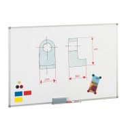 Pizarra acero lacado blanco 120x180. Preparada para soporte