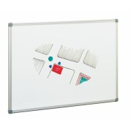 Pizarra estratificada blanca, doble cara, posterior Mate 45x60. Ideal para proyección