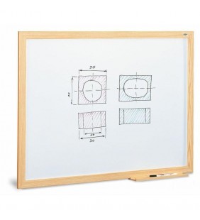 Pizarra estratificada blanca 90x120. Marco de fibra