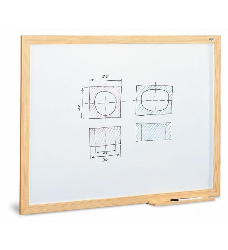 Pizarra estratificada blanca 100x150. Marco de fibra