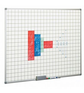 Pizarra estratificada blanca cuadriculada 122x150