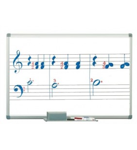 Pizarra estratificada blanca 2 pentagramas 60x90