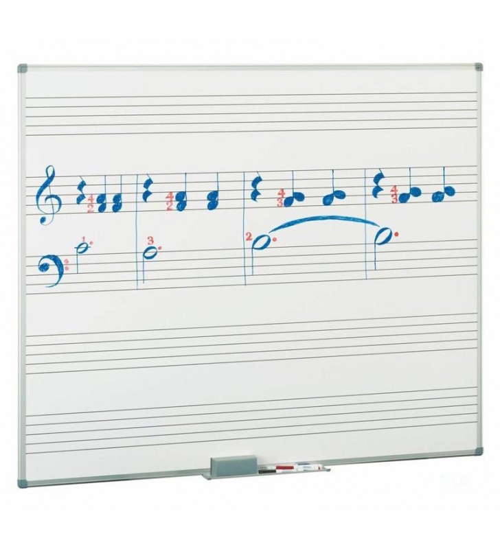 Pizarra estratificada blanca 5 pentagramas 122x200