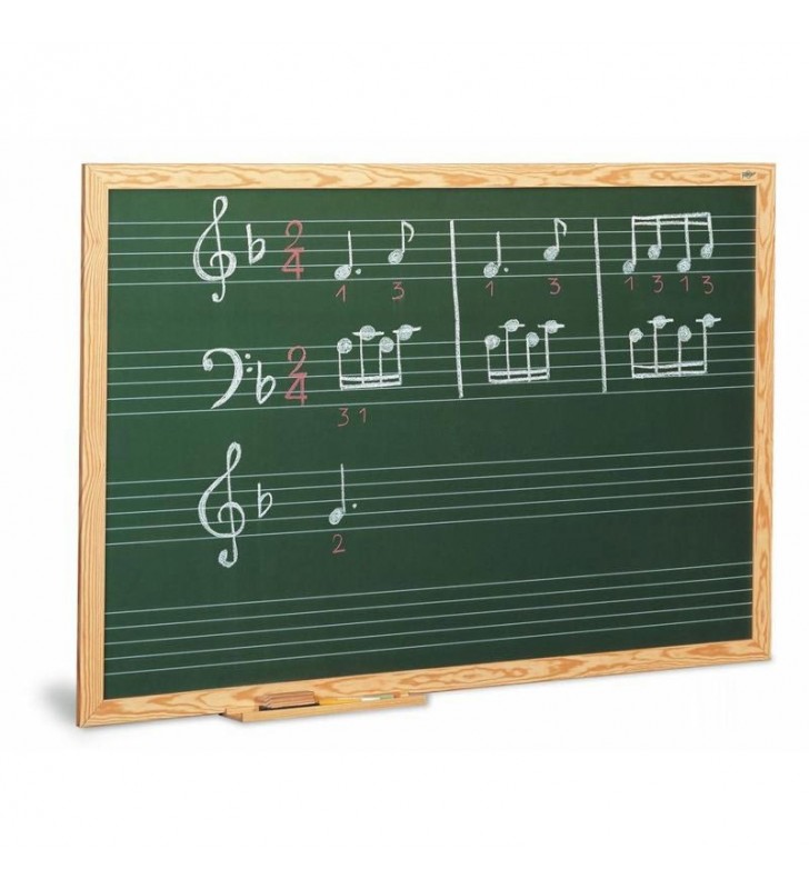 Pizarra estratificada verde 4 pentagramas 100x150