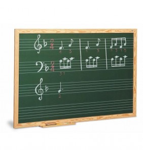 Pizarra estratificada verde 4 pentagramas 100x200