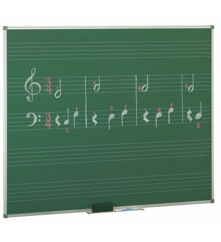 Pizarra estratificada verde 5 pentagramas 122x150