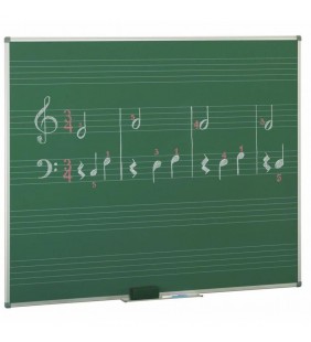 Pizarra estratificada verde 5 pentagramas 122x200