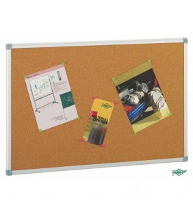 Tablero de corcho ligero. Marco de aluminio 60x90