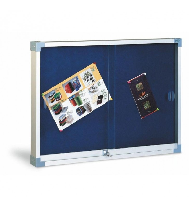 Vitrina tapizada puerta de cristal 60x80